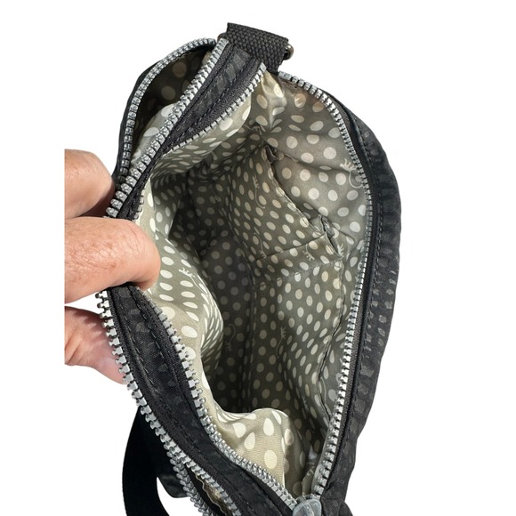 Kipling Cross Body Double Outside Zip Nylon Bag Black Boho Utility - Picture 3 of 7
